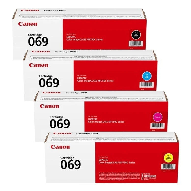 Canon 069 Toner Cartridge Set (Black,Cyan,Magenta,Yellow) - Pack Of 4 - NEW !!!