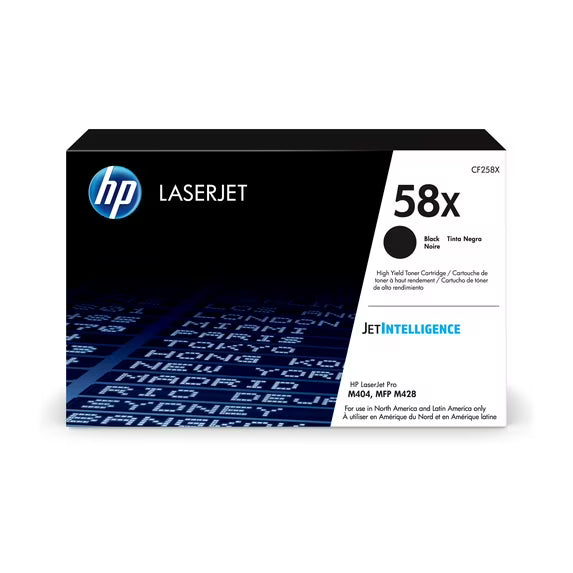 HP 58X (CF258X) Black High-Yield Toner Cartridge — High-Volume, Professional Printing